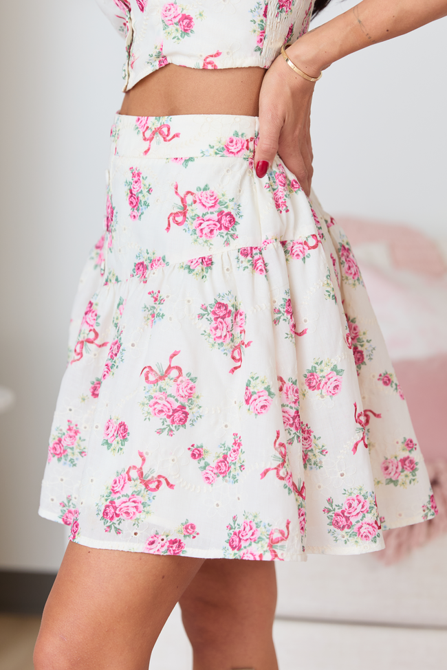 Jacqueline Floral Bow Skirt SALE