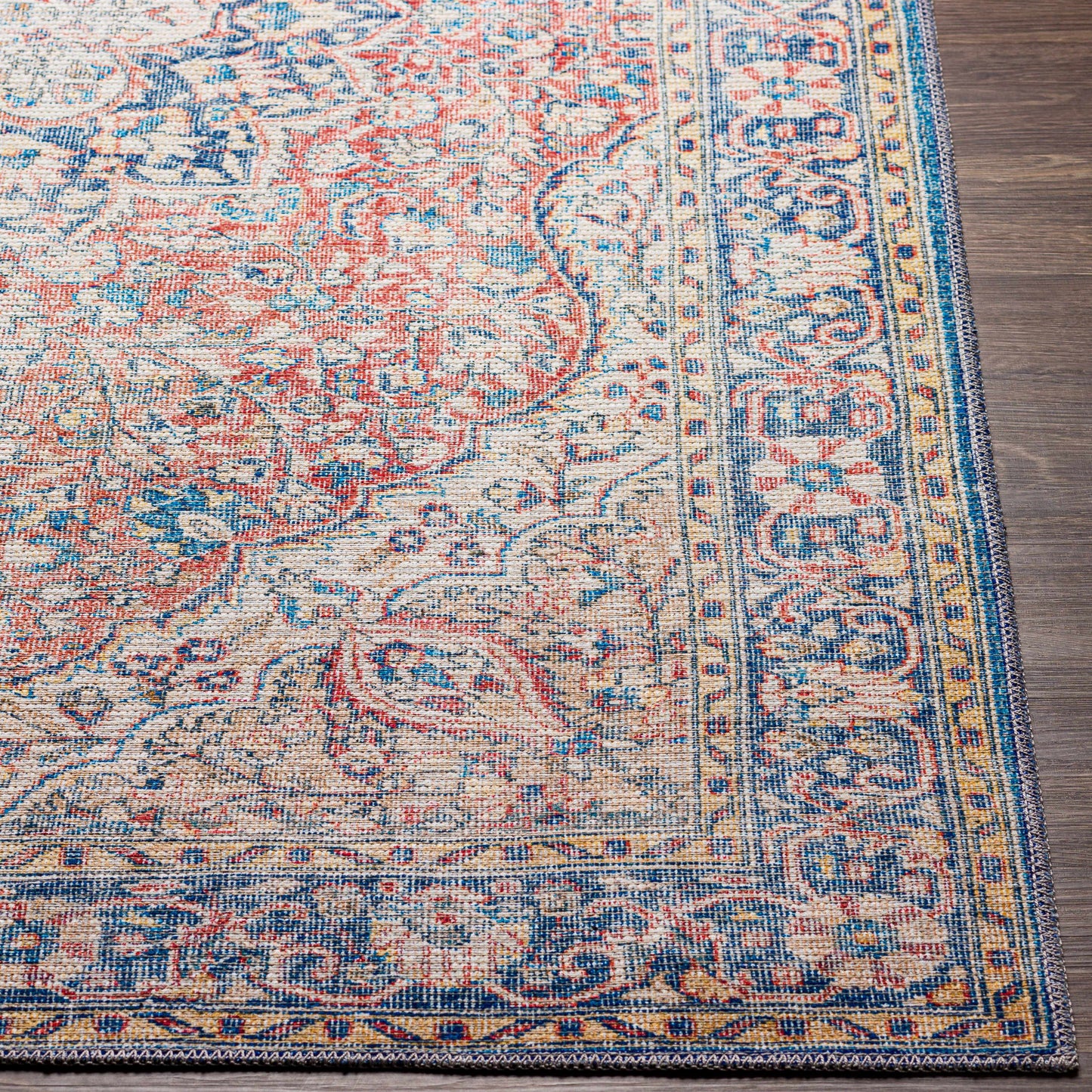 Wacousta Red&Blue Washable Rug - Clearance