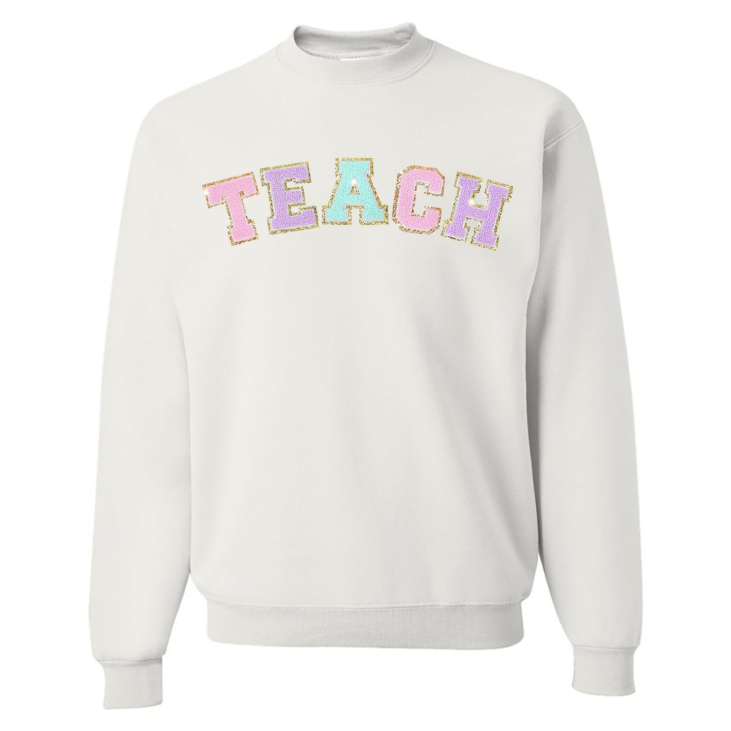 Teach Letter Patch Crewneck Sweatshirt