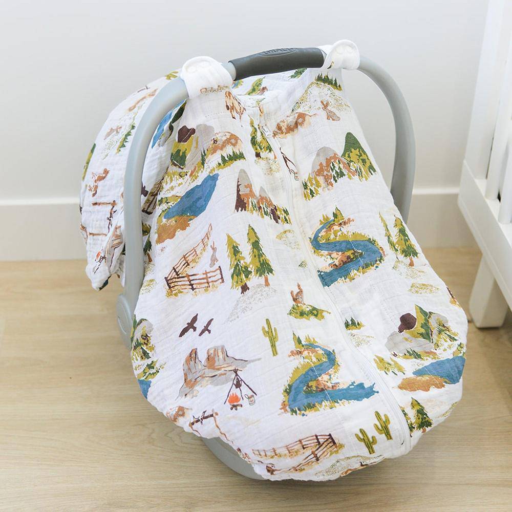 Wyoming Classic Muslin Car Seat Cover