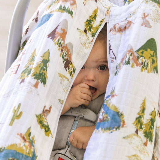 Wyoming Classic Muslin Car Seat Cover