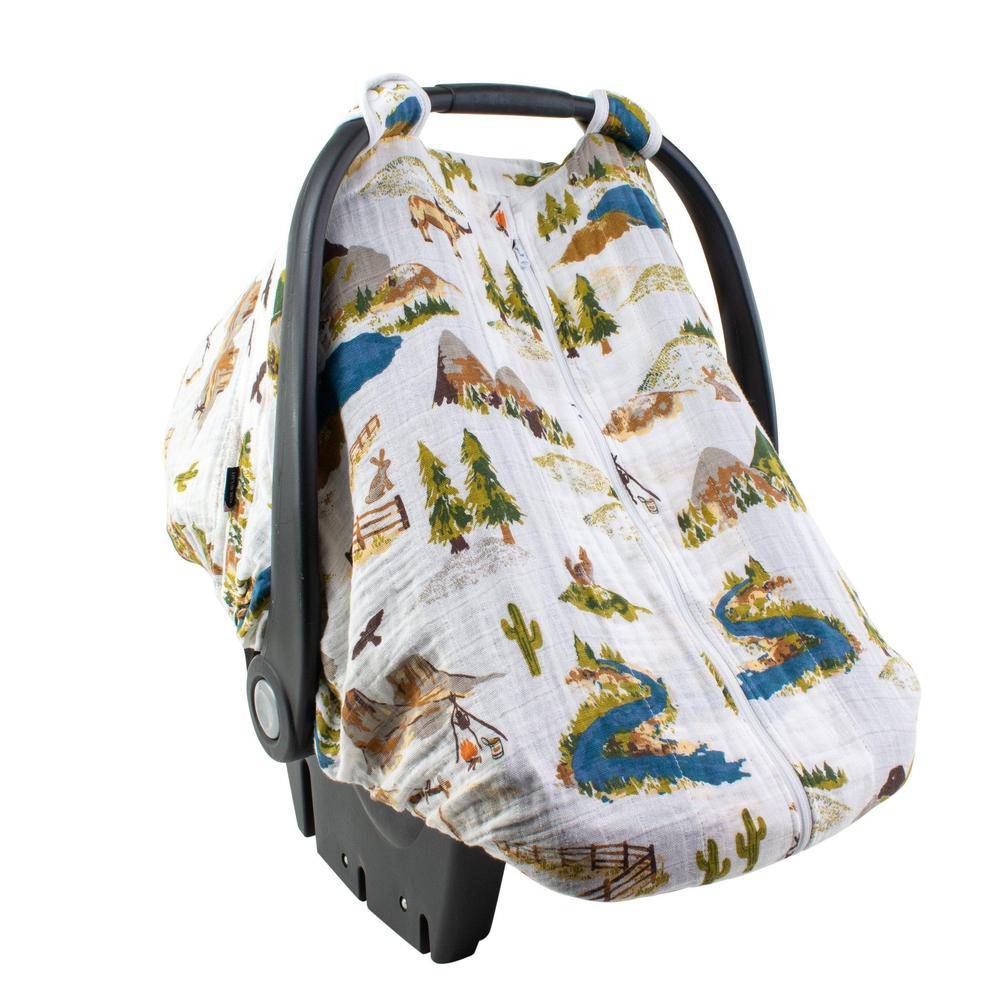 Wyoming Classic Muslin Car Seat Cover