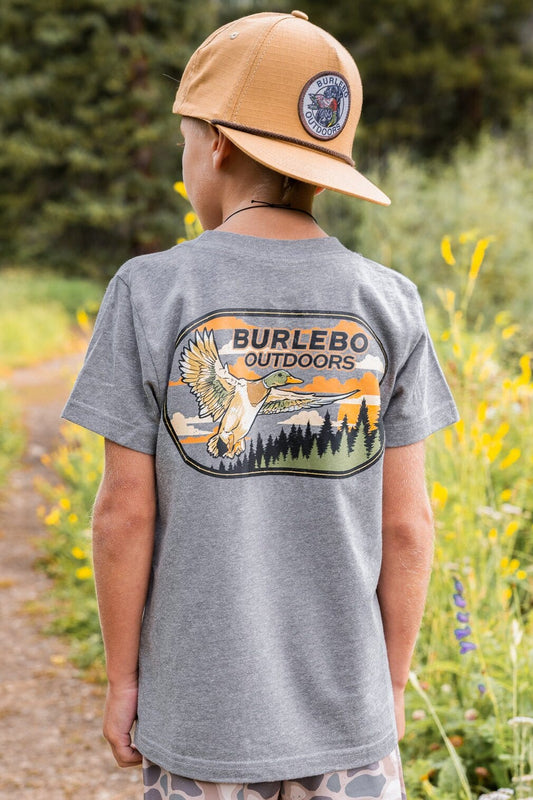 Burlebo Youth Tee - Timber Ducks - SS - Dark Heather Grey