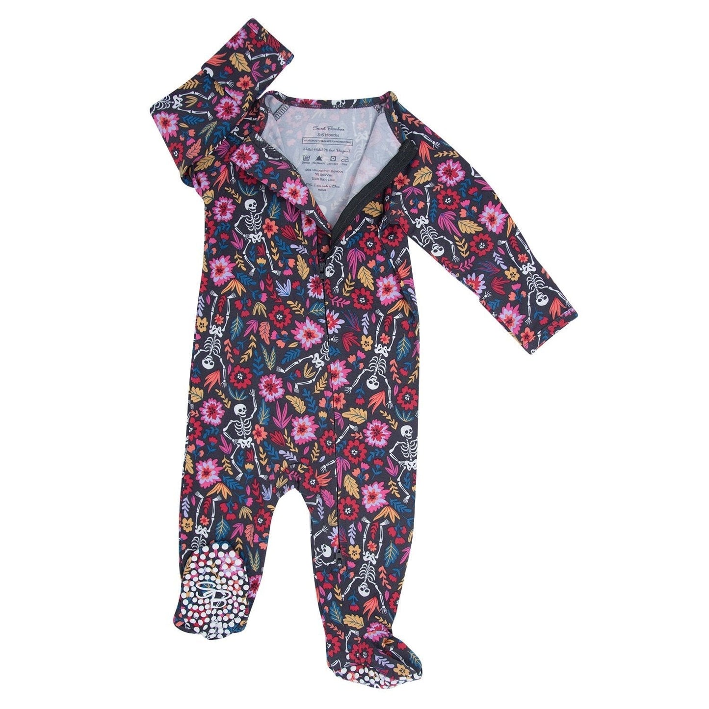 Zipper Footie - Dia de los Muertos