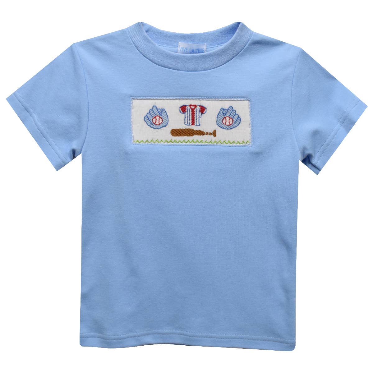 Vive La Fete - Baseball Smocked Knit Short Sleeve Boys T-Shirt