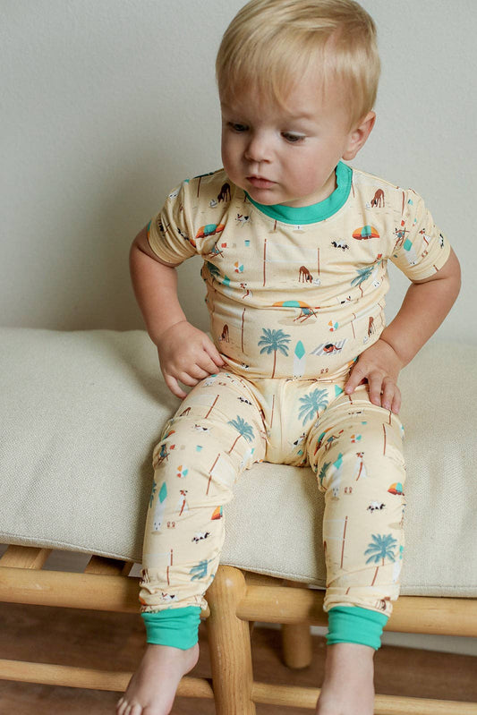 Southern Slumber - Beach Dog 2 Piece Bamboo Pajama Set