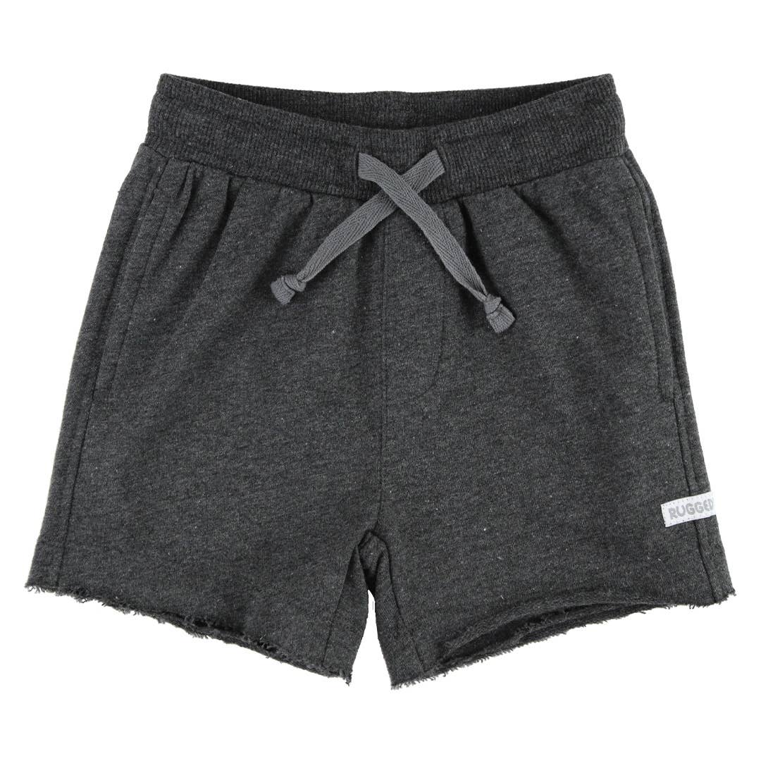 RuffleButts - Heather Ash Gray Knit Casual Shorts