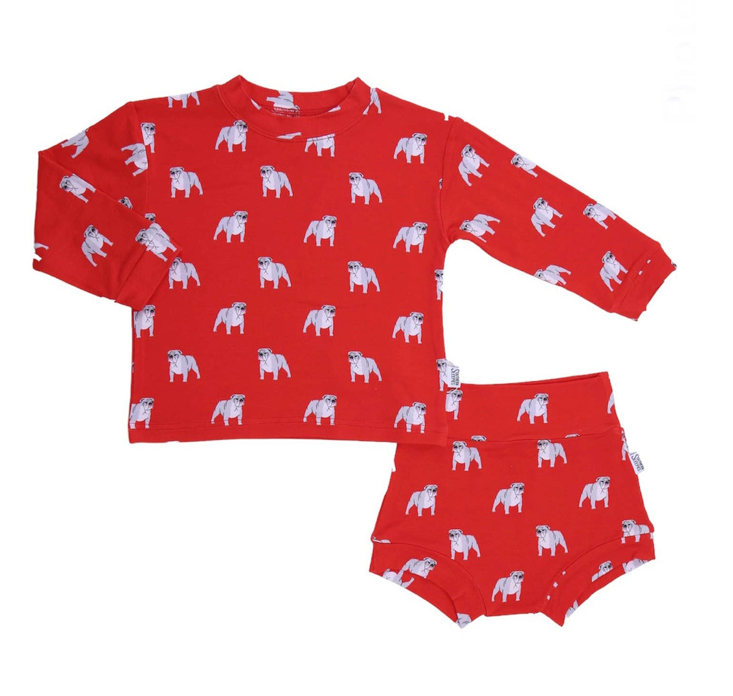 Southern Slumber - Red Bulldog Bamboo Sweatshirt Set - Top & Bottom - GAME DAY