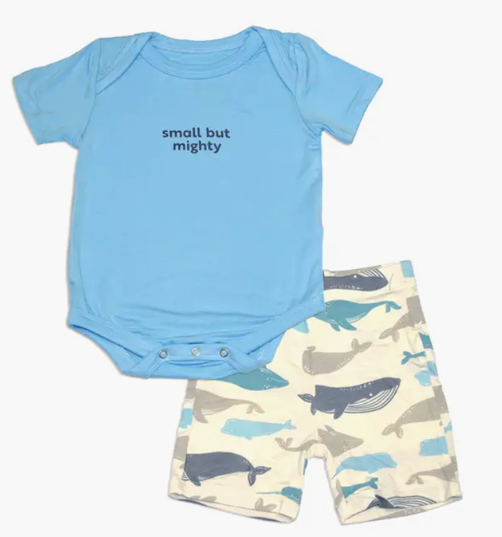 Bamboo Short Sleeve Onesie & Shorts Set