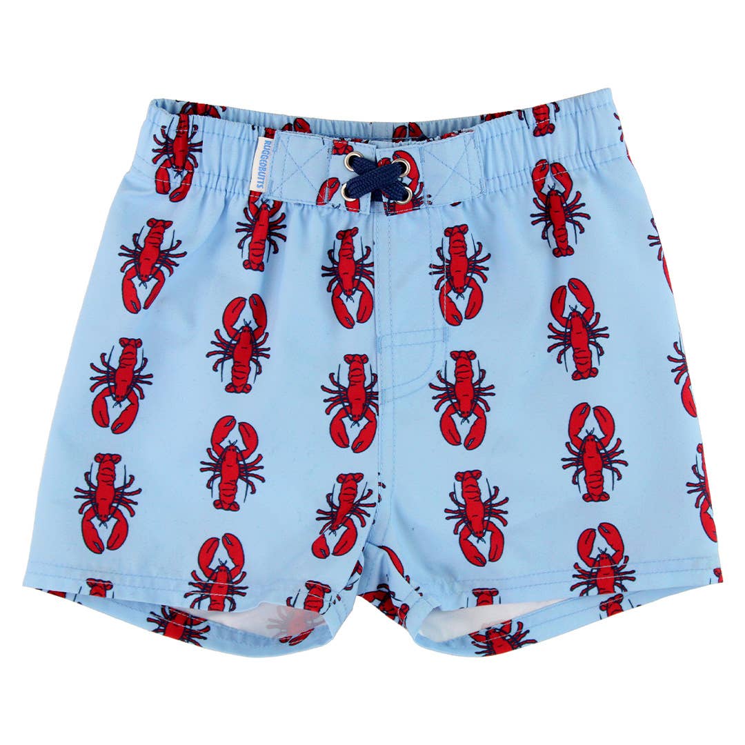 RuffleButts - My Little Lobster Swim Trunks