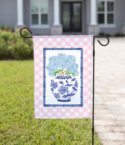 The Navy Knot - Spring Garden Flag - Asian Vase Bouquet