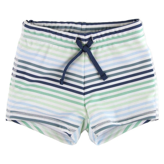 RuffleButts - Boys' Coastal Stripes Swim Shorties