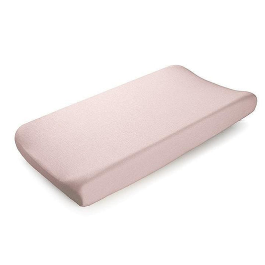 Liz And Roo - Petal Pink Linen Blend Contoured Changing Pad Cover