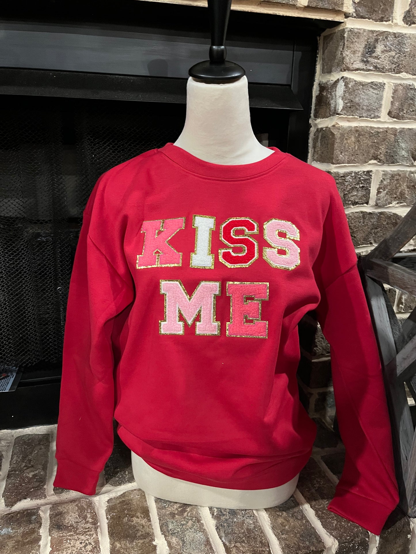 Kiss Me Chenille Crewneck